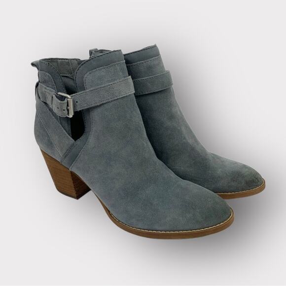 Sam Edelman Maurine Bootie in Stone Blue Suede Size 9.5 - Picture 2 of 9